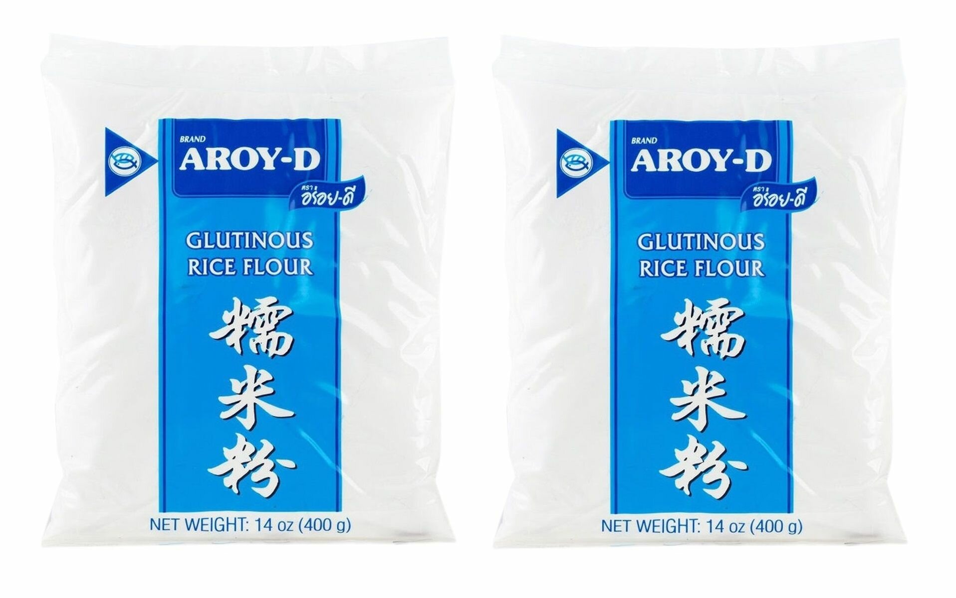 Мука рисовая клейкая, без глютена, Aroy-d, Таиланд, 400 г х 2шт