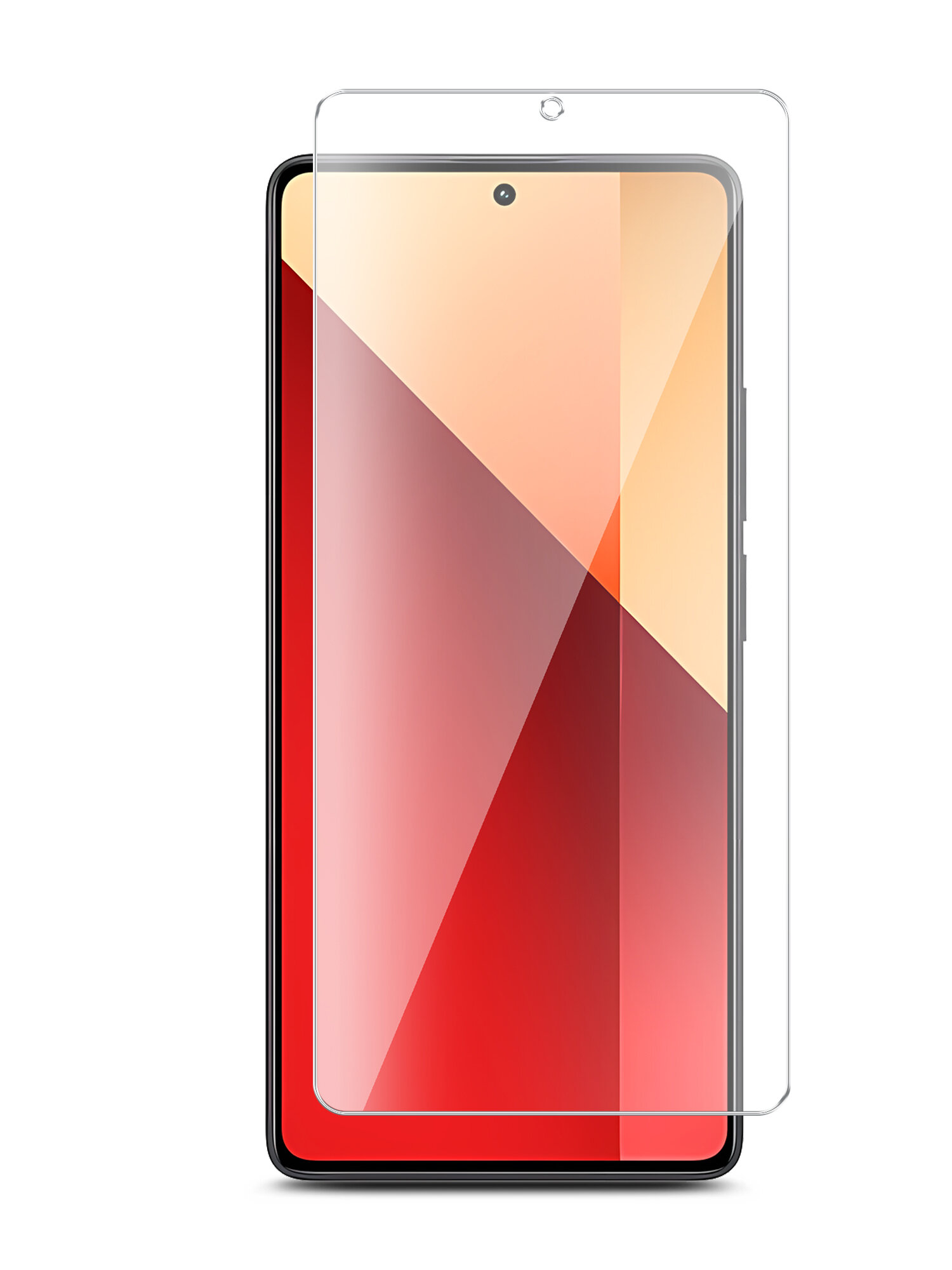 Защитное стекло для Xiaomi Redmi Note 13 Pro 4G; Poco M6 Pro (Ксиоми Редми Ноте 13 Про 4г/ поко М6 Про) на Экран (гибридное: пленка+стекловолокно) прозрачное силиконовая клеевая основа тонкое Hybrid Glass Miuko
