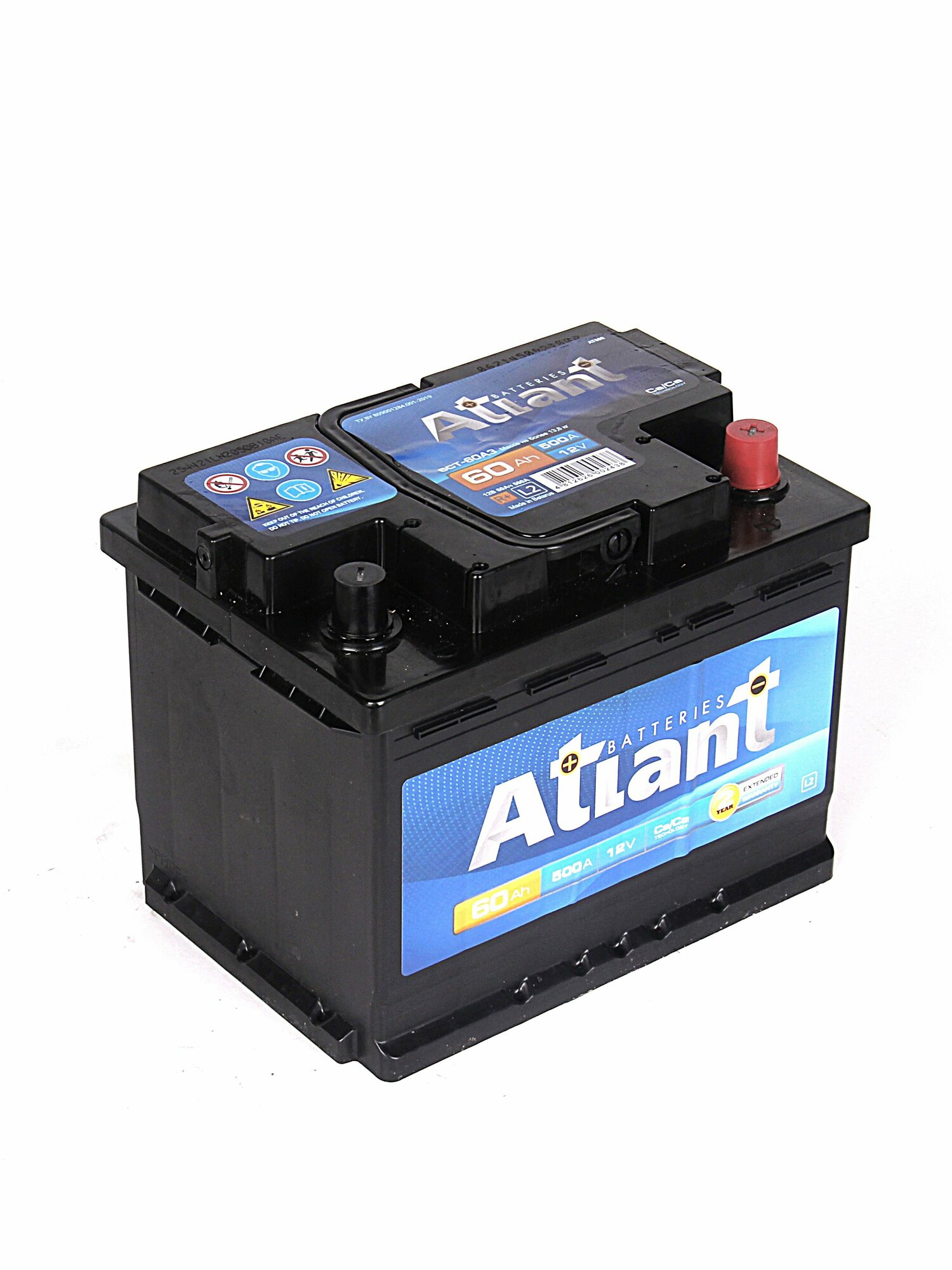 Аккумулятор автомобильный ATLANT Extra Power 60Ач R+ EN500A 242x175x190