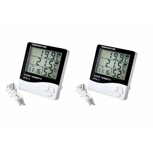 Цифровой термометр гигрометр часы- метеостанция 2 штуки 94500₽