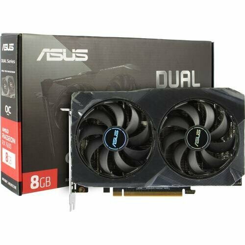 Видеокарта Asus DUAL DUAL-RX7600-O8G-V2 видеокарта asus dual dual rtx3070 o8g v2