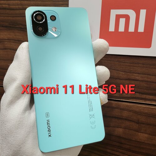 фото Крышка для xiaomi 11 lite 5g ne - оригинальная задняя стеклянная панель (зелёного цвета)