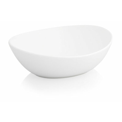 Салатник овальный Dibbern Белый декор 14 см, фарфор костяной