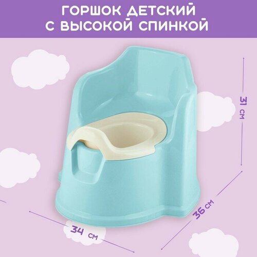 Plast team Горшок детский с высокой спинкой Protect Me цвет голубое облачко 1394₽