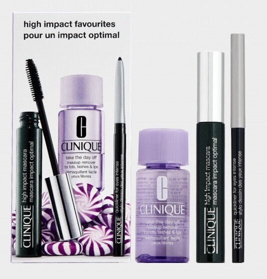 Clinique Подарочный Набор Тушь High Impact Mascara / Карандаш для глаз / Жидкость для снятия макияжа