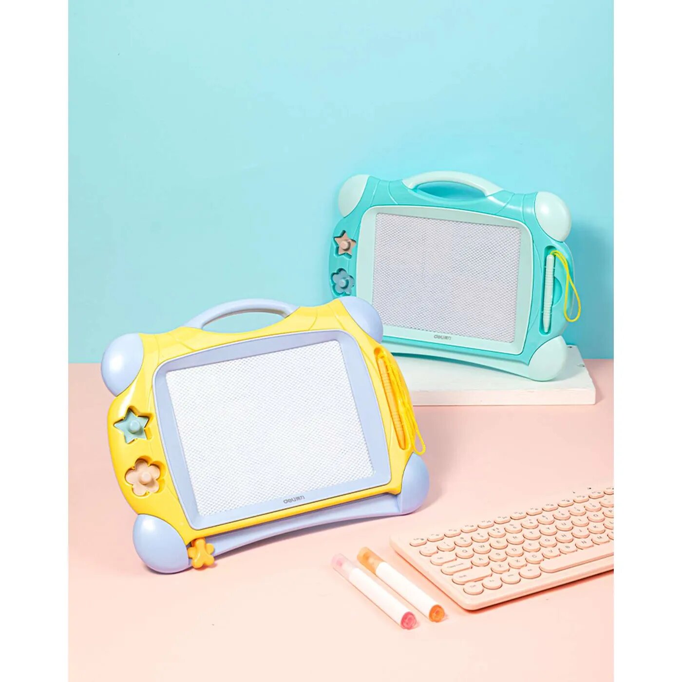 Доска для рисования Deli 50302YELLOW магнитные прямоугольная желтый - фото №9