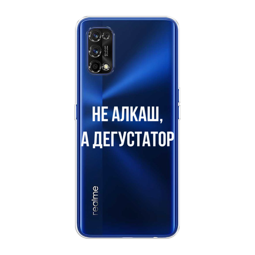 Силиконовый чехол на Realme 7 Pro / Реалми 7 Про Дегустатор, прозрачный силиконовый чехол на realme 7 pro реалми 7 про розы графика прозрачный