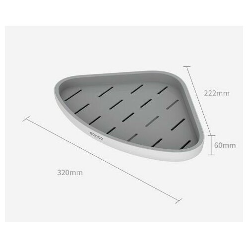 Полка угловая Ecoco белая с серым 919₽