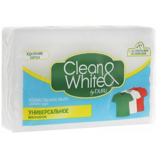 фото Мыло хозяйственное duru clean&white универсальное, 120 г