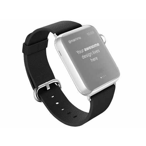 Ремешок кожанный Rock Genuine Leather Watchband для Apple Watch 424445mm черный 1790₽