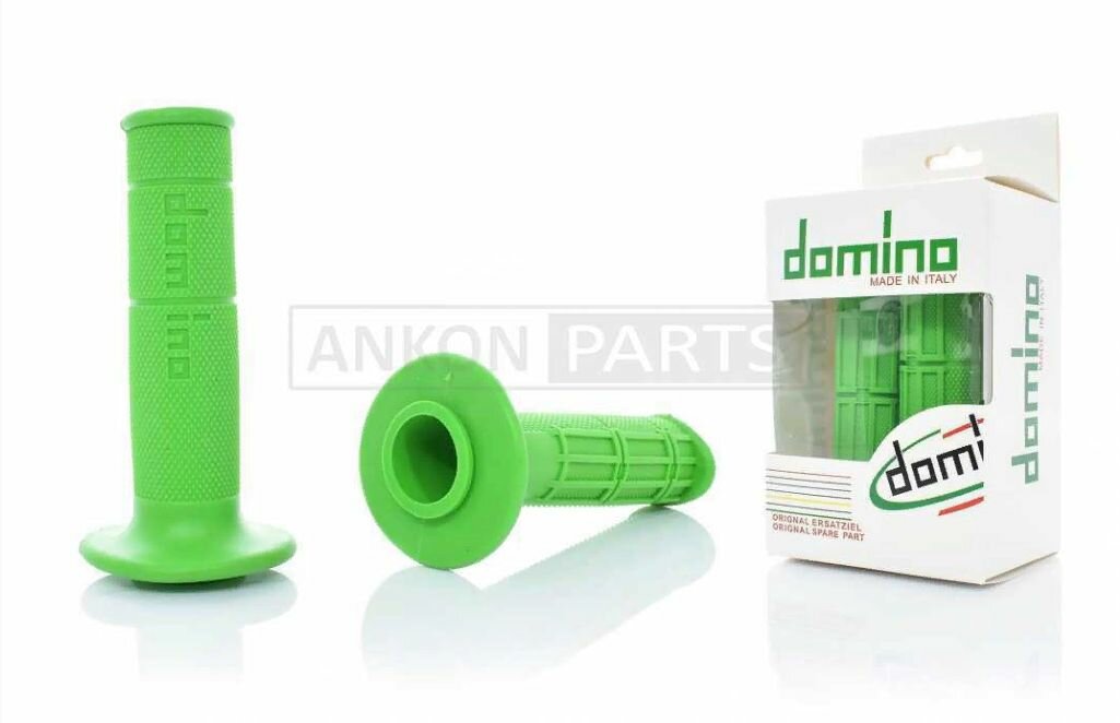 фото Ручки руля универсальные "DOMINO" (силикон, зеленые)