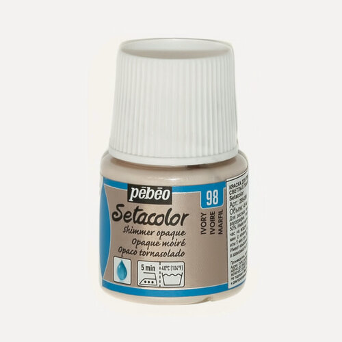 Изображение товара Краска для темных и светлых тканей "PEBEO" мерцающая Setacolor 45 мл 295-098 слоновая кость