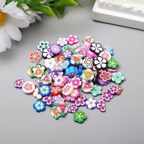 Декор для творчества пластик Цветочки набор 20 гр 487₽