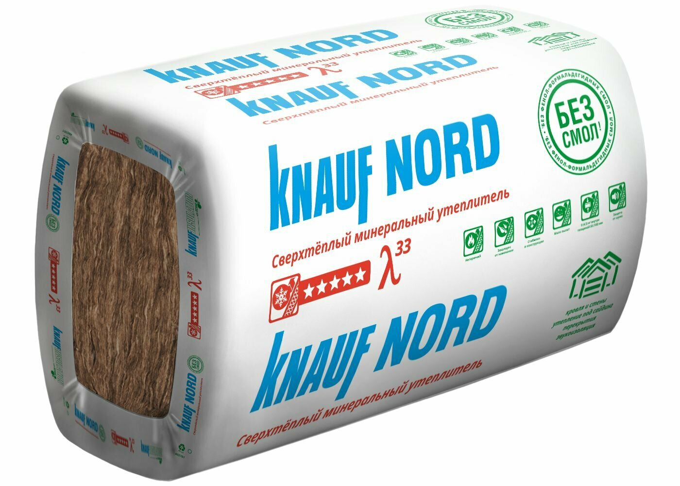 Утеплитель KNAUF NORD 1250x600x100 45 м2 / 6 плит