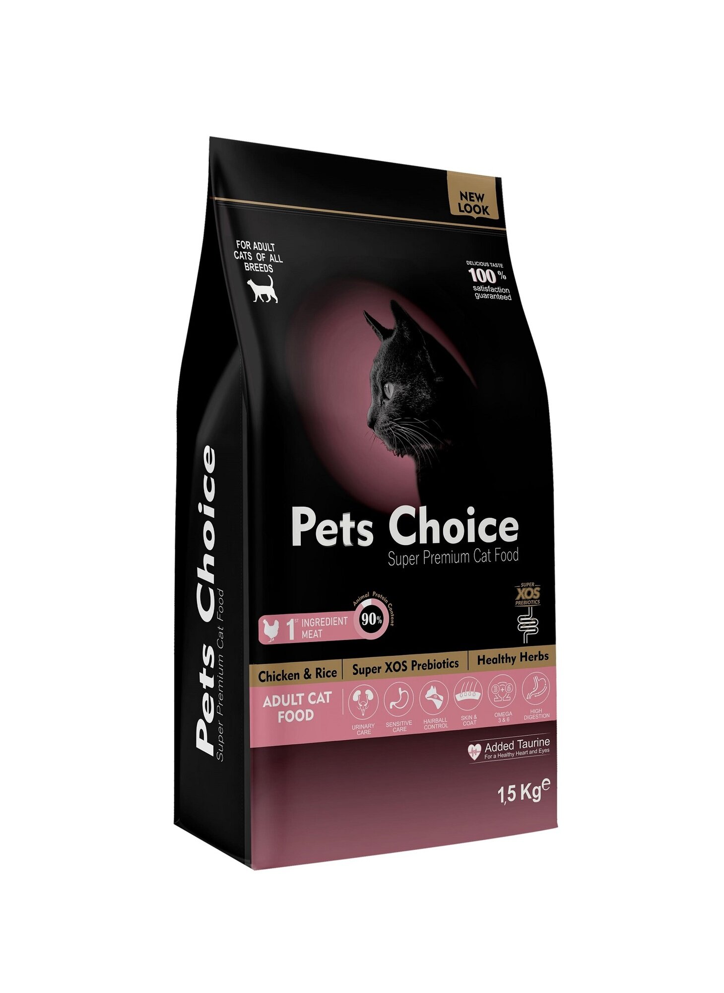 Pet's Choice для взрослых кошек с курицей, 1.5 кг.