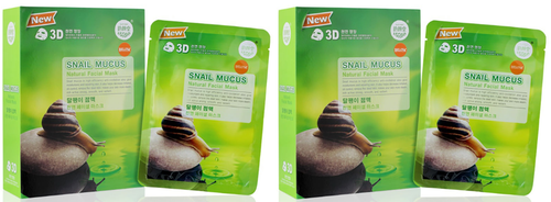 Маска для лица Belov, Snail Mucus Natural 3D, Антиоксидантная, С ферментом улитки, 38 г, 2 шт.