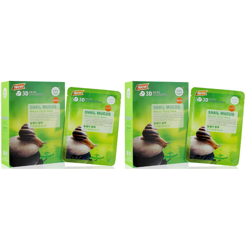 Маска для лица Belov, Snail Mucus Natural 3D, Антиоксидантная, С ферментом улитки, 38 г, 2 шт.