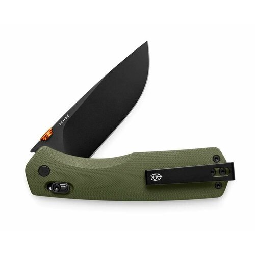 Нож The James Brand the Carter XL, лезвие VG-10 Straight, рукоять G10, OD Green/Orange/Black