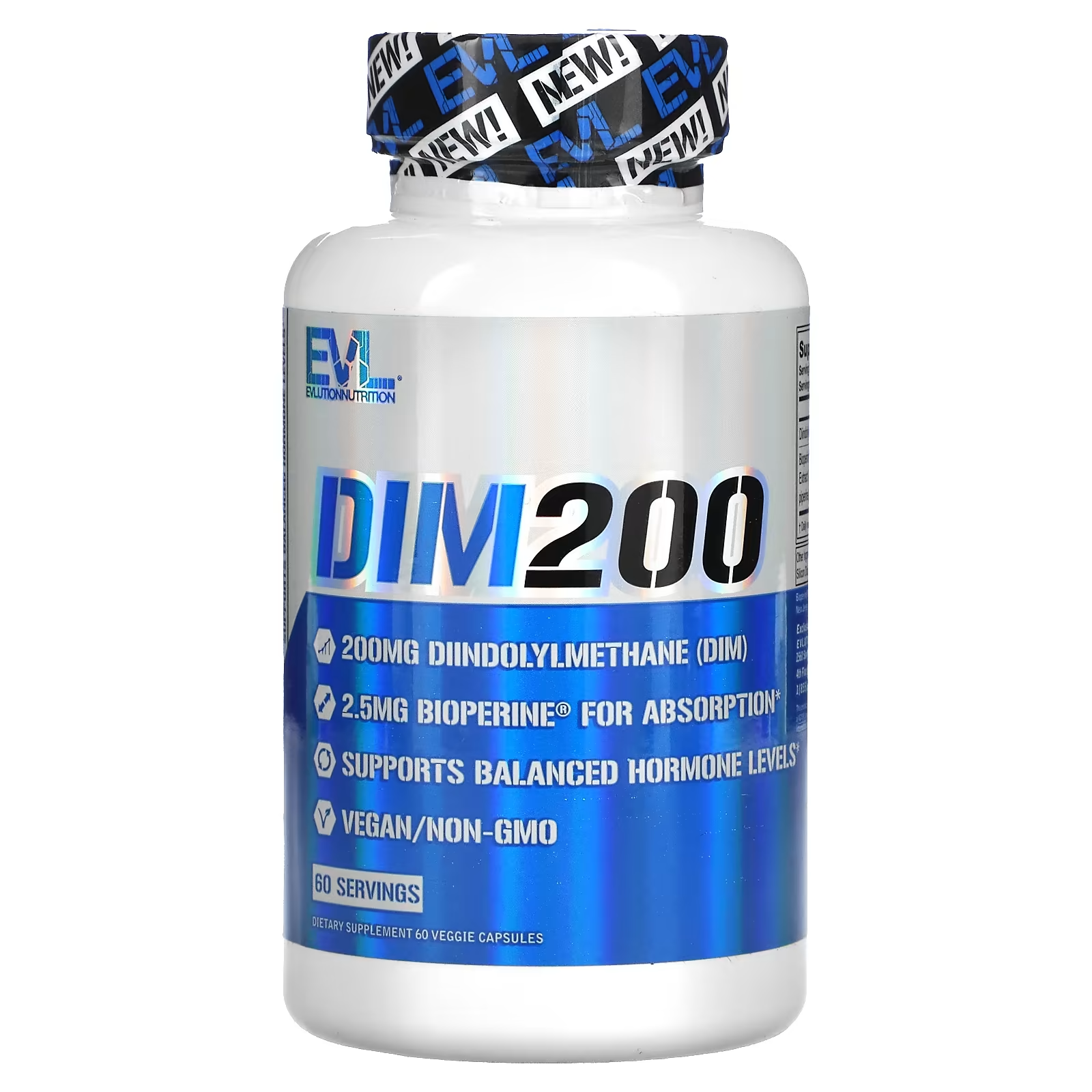 EVLution Nutrition, DIM 200, 200 mg, 60 капсул