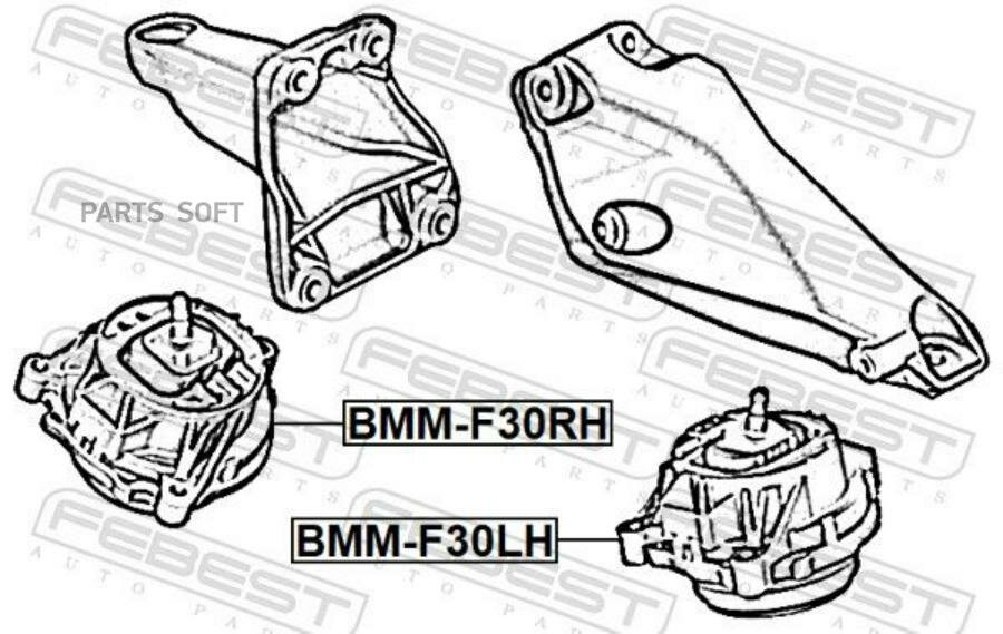 Подушка двигателя правая (гидравлическая) FEBEST BMMF30RH | цена за 1 шт