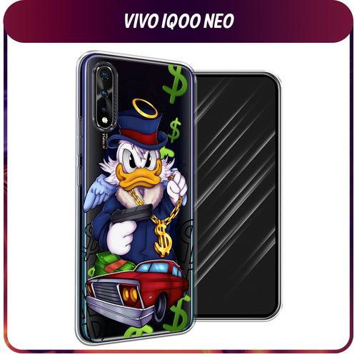 Силиконовый чехол на Vivo iQOO Neo/V17 Neo / Виво iQOO Neo/V17 Neo Scrooge McDuck with a Gold Chain, прозрачный