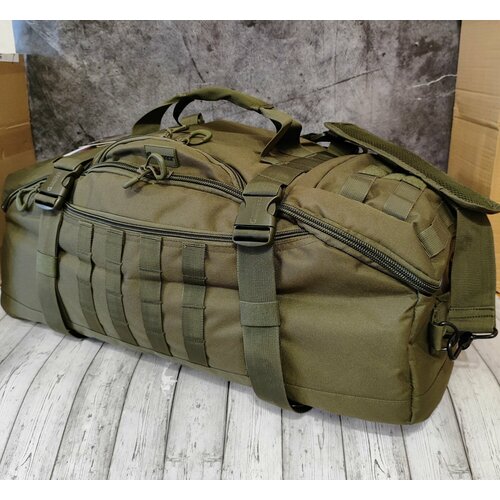 баул рюкзак вкбо олива 60 литров Тактический рюкзак сумка дорожная (баул) Gongtex Tactical 55 литров олива