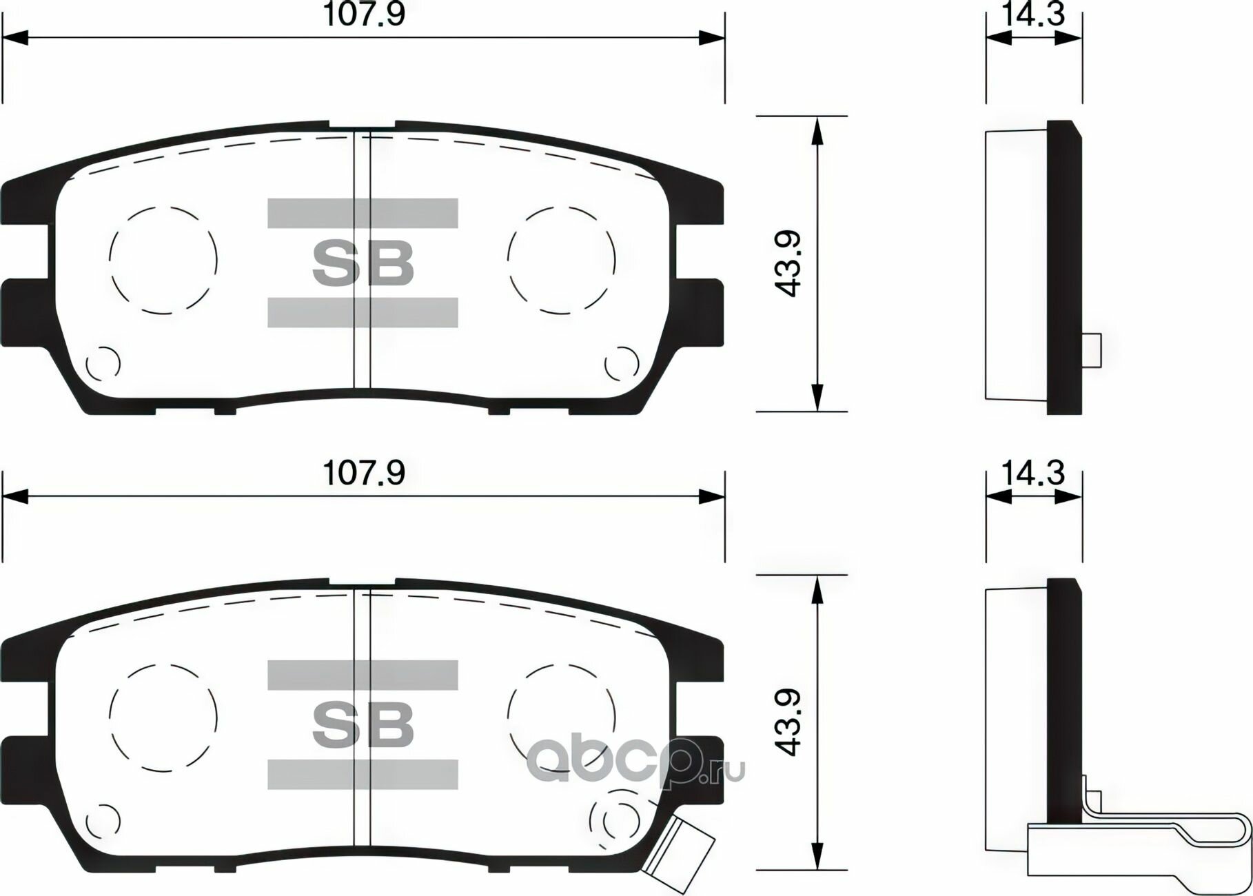 Тормозные колодки Mitsubishi PAJERO I/PAJERO II