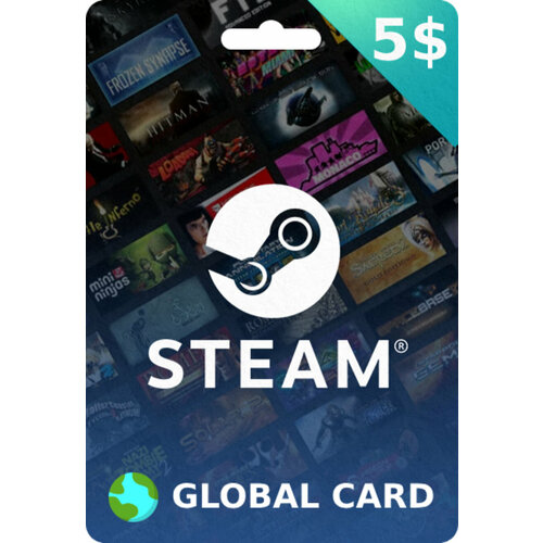 Пополнение кошелька Steam на 5 USD Gift Card 5 Global Глобальный ключ активации не подходит для России Китая Казахстана 150000₽