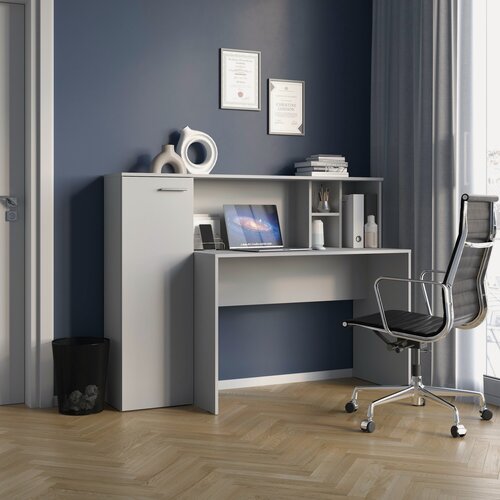 Изображение товара FUN (ФАН) стол письменный, стол компьютерный, 153.3х116.3х64 см, ЛДСП, Белый