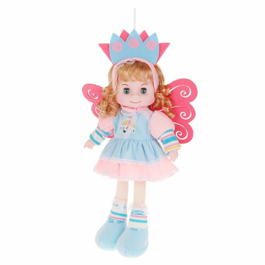 Мягкая кукла тряпичная текстильная плюшевая с одеждой