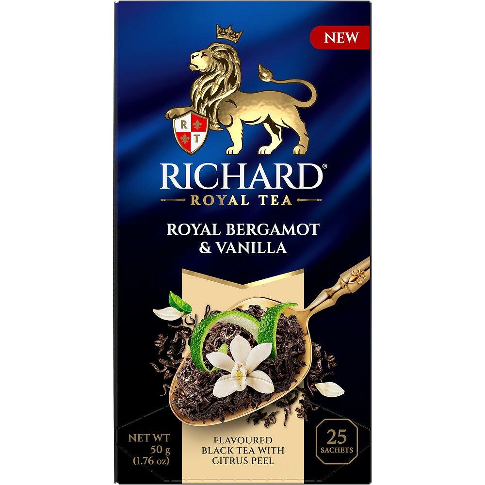 Чай черный Richard Royal Bergamot&Vanilla 2г х 25 с ярл. в конверте
