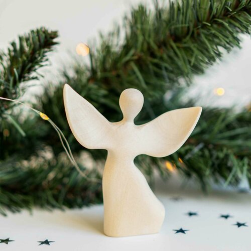 Ангел Надежды с крыльями, Благое дело, 10 см, липа