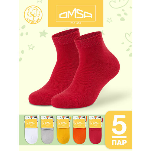 фото Носки omsa omsa kids, 5 пар, размер 35-38 (20-22), , мультиколор