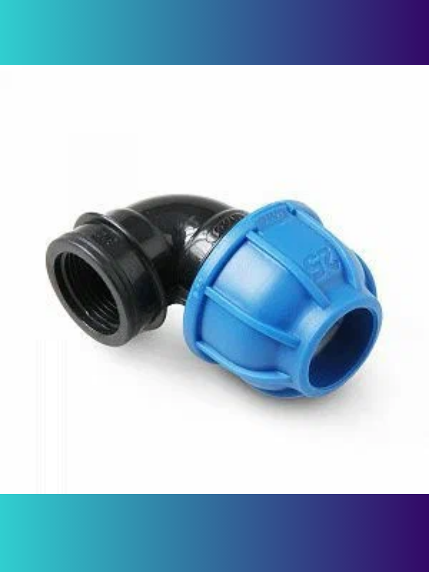 Угольник ПЭ разъемный вн. р. D-G 25х1" для полиэтиленовых труб, 1шт.