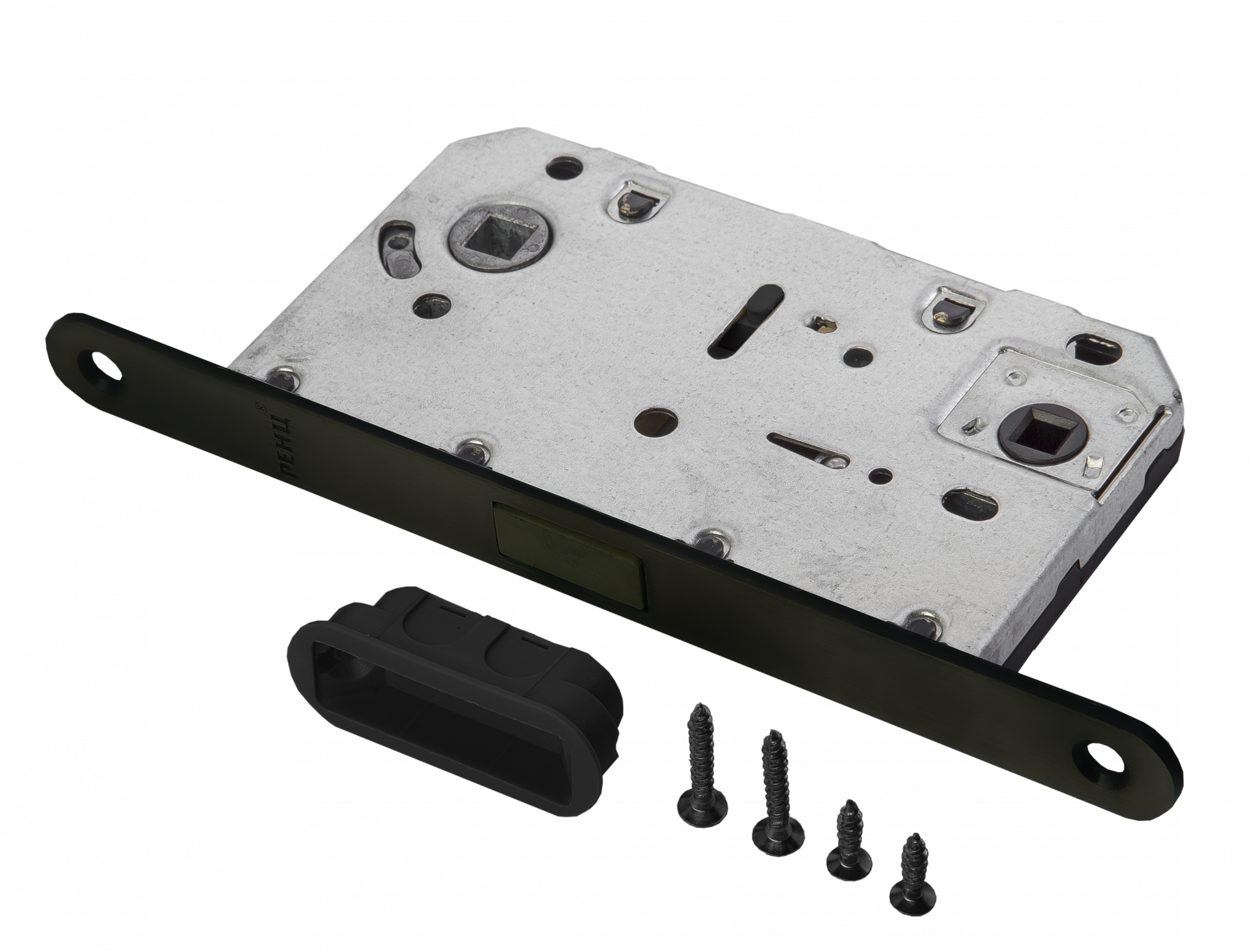 Защелка сантех. магн. Ренц с пласт. ответной планкой черный