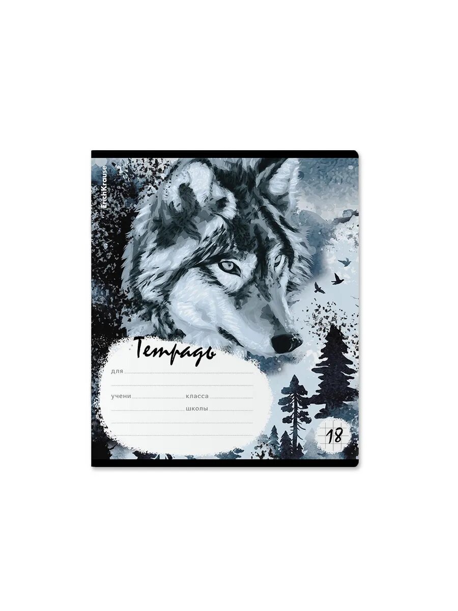 Тетрадь 18 л. в клетку "Timber Wolf" (в упаковке из 5 шт.) — фото 1