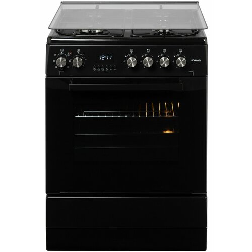 Газовая плита, 60 см, Газ-контроль; Электрическая духовка, 50-300 С, Конвекция, Разморозка, il Monte FO-GE6031