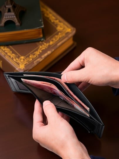 Кошелек , фактура гладкая, черный — фото 1