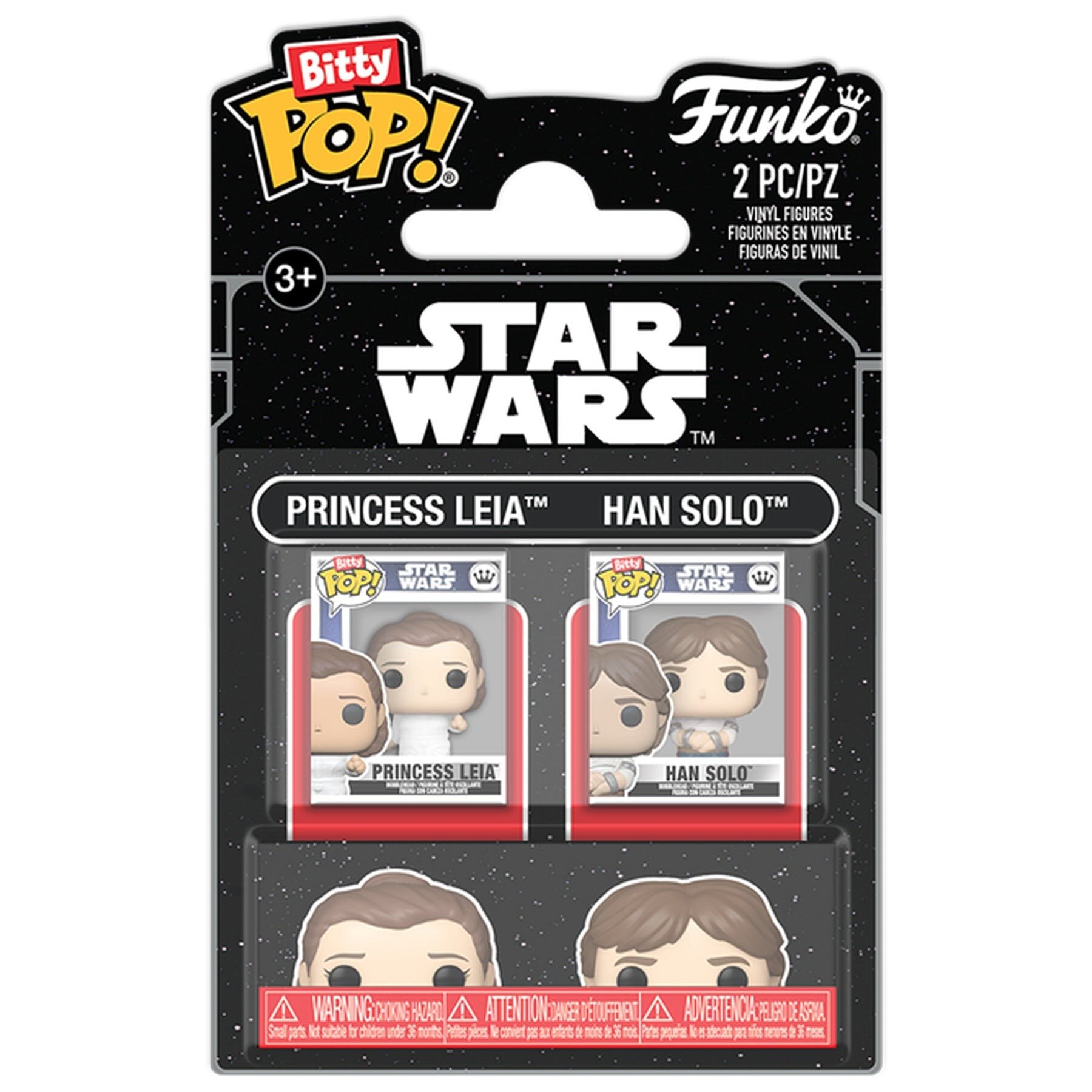 Набор фигурок Funko POP! Bitty Star Wars: Princess Leia, Han Solo 88942 Принцесса Лея и Хан Соло