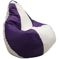 Кресло мешок "МКО" оксфорд бело-фиолетовое XXL