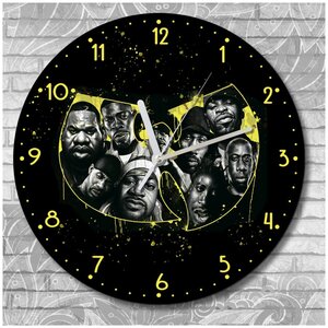 Настенные часы УФ музыка (music, rap, hip hop, sound, руки вверх, hands up, style, graffiti, life) - 2058