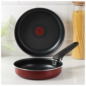 Set of dishes Tefal Ingenio Red 5 04175830, 3 items 20/26 cm kitchen  accessories cookware ladle for cooking wok removable handle - AliExpress