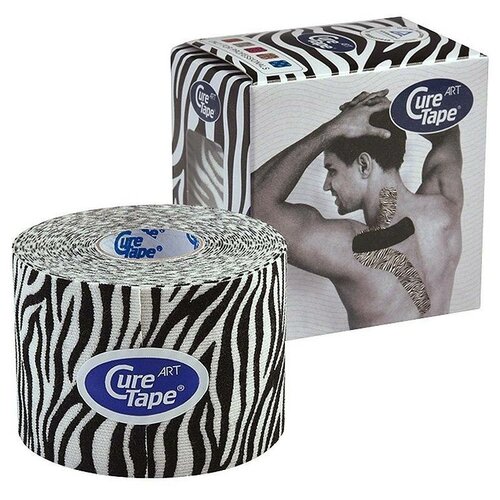 фото Тейп curetape art zebra 50x5000mm 163180 white/black