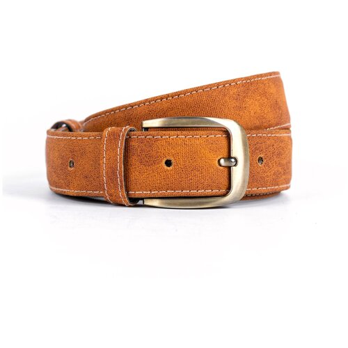 фото Ремень из натуральной кожи (светло-коричневый, 122 см) violet