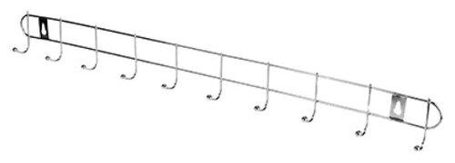 Вешалка-планка хромированная "Овал" 55см, 10 крючков 5см, s2,5мм (Китай) - фотография № 1