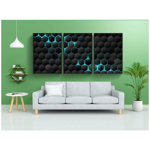 фото Набор модулных постеров для интерьера "темный, текстура, фон" 60x90 см. в тубусе, без рамки lotsprints