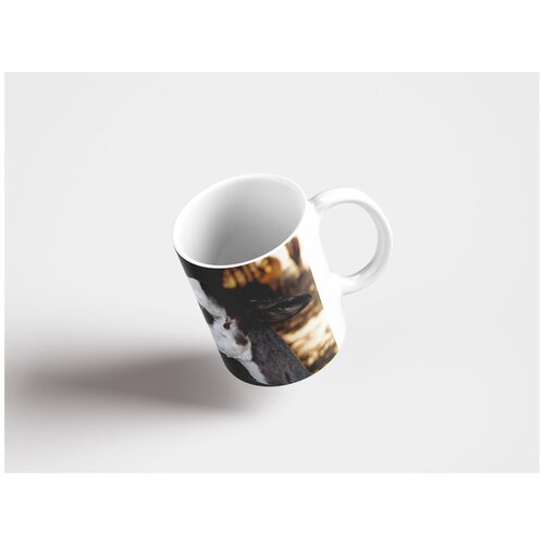 фото Кружка "альпака, лицо, пушистый 320 мл. белая lotsprints