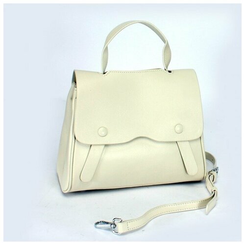 фото Сумка женская натуральная кожа gu 165-81263, 1отд+карм/пер, плечевой ремень, молочный sale 238793 аделия