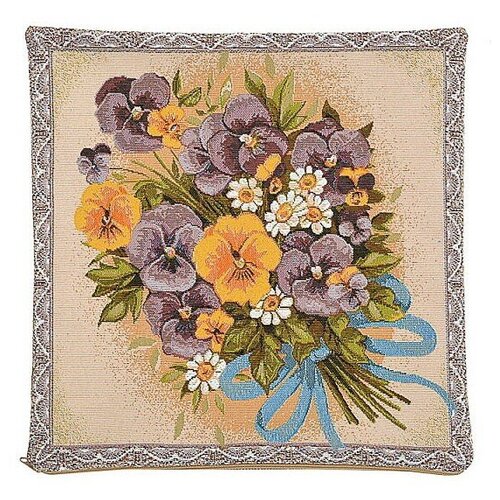 Наволочка гобеленовая декоративная 40х40 Гобелен плюс 