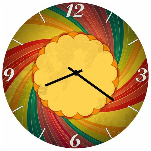 фото Svs настенные часы svs 3002763 красно-желто-зеленый рисунок